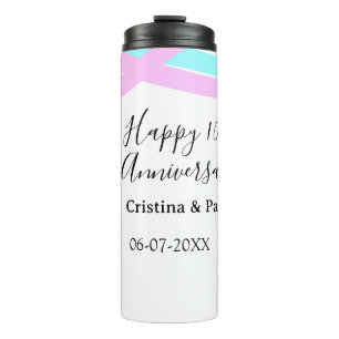 Bouteilles Isothermes Joyeux 10e anniversaire de mariage nom simple mini