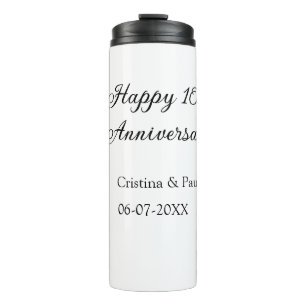 Bouteilles Isothermes Joyeux 10e anniversaire simple nom de mariage mini