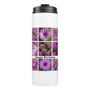 Bouteilles Isothermes Joyeux Anniversaire African Daisy Photomontage