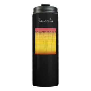Bouteilles Isothermes Joyeux anniversaire, été tropical