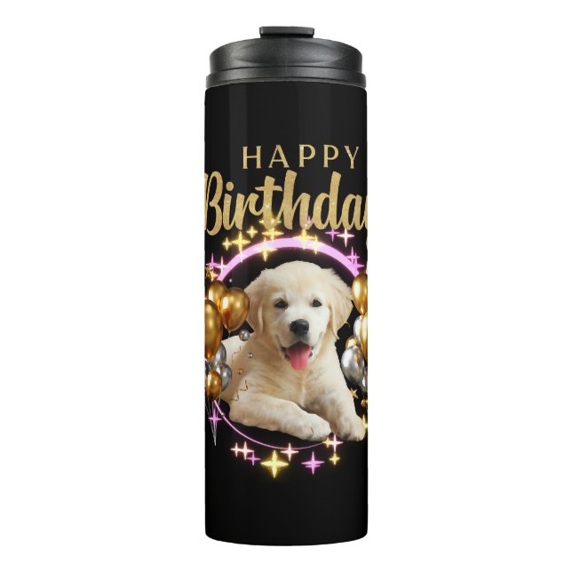 Bouteilles Isothermes Joyeux anniversaire Labrador Retriever (Devant)