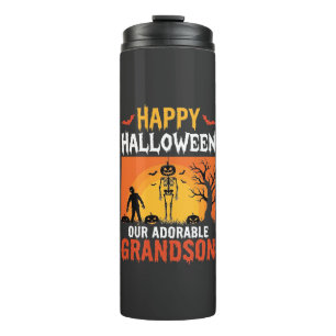Bouteilles Isothermes Joyeux Halloween Petit-Fils Squelette Citrouille