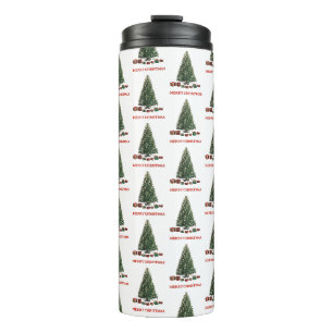 Bouteilles Isothermes Joyeux Noël. Arbre (modèle 1) avec des cadeaux