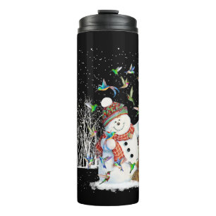 Bouteilles Isothermes Joyeux Noël au colibri Snowman