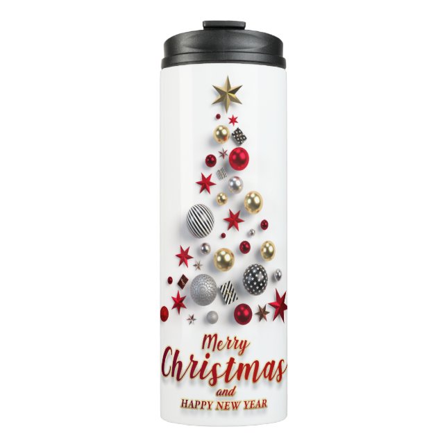 Bouteilles Isothermes Joyeux Noël et saison d'hiver (Devant)