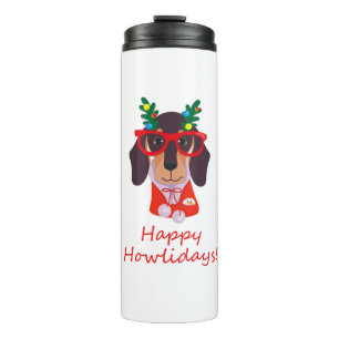 Bouteilles Isothermes Joyeux Noël Joyeux Howlidays Chien Doxie Dachshund