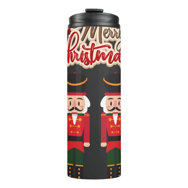 Bouteilles Isothermes Joyeux Noël Nutcracker Festive Tee de vacances (Devant)