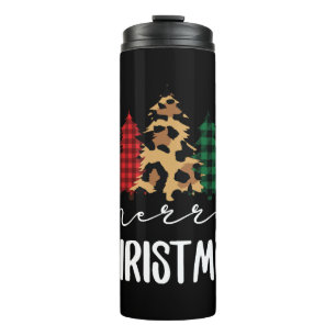 Bouteilles Isothermes Joyeux Noël Svg Leopard Tree