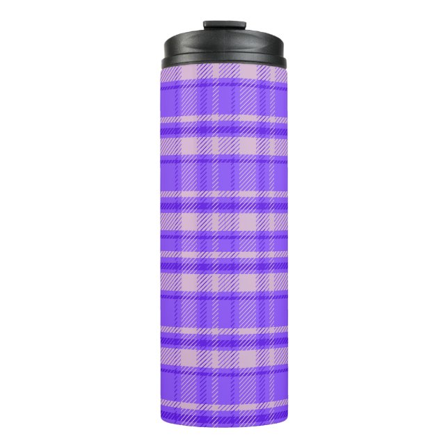 Bouteilles Isothermes Joyeux Peri Plaid, Tartan Violet (Devant)