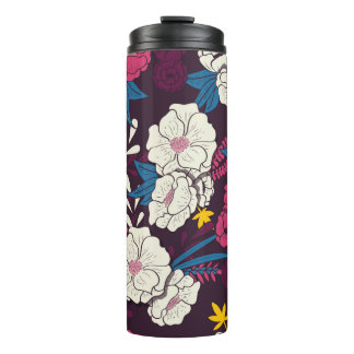 Bouteilles Isothermes jungle florale avec serpents motif vintage, tropic