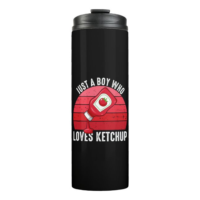 Bouteilles Isothermes Juste un garçon qui aime le ketchup (Devant)
