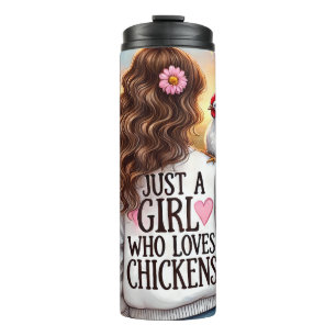 Bouteilles Isothermes Juste une Fille qui Aime les Poules