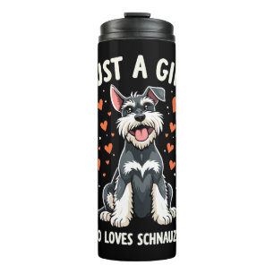 Bouteilles Isothermes Juste une fille qui aime Schnauzer miniature