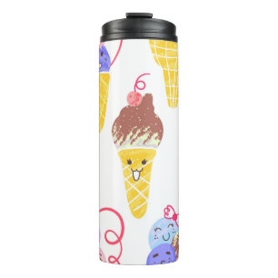 Bouteilles Isothermes Kawaii Ice Creams Motif, Kawaii Caractère Ice Cr
