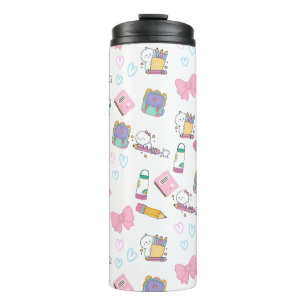 Bouteilles Isothermes Kawaii Mignons Chats & Papeterie Pastel Thumbler 