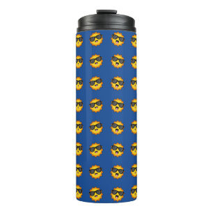 Bouteilles Isothermes Kawaii Soleil avec lunettes de soleil Joyeux visag