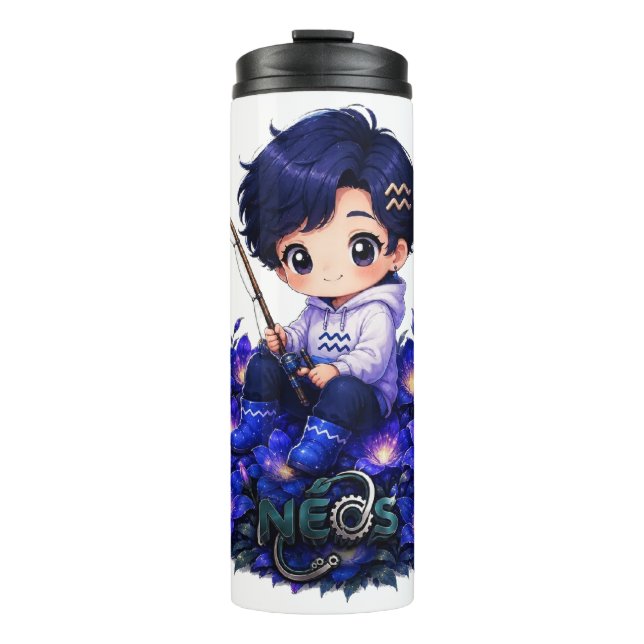Bouteilles Isothermes Kawaii Zodiac Neos Verseau (Devant)