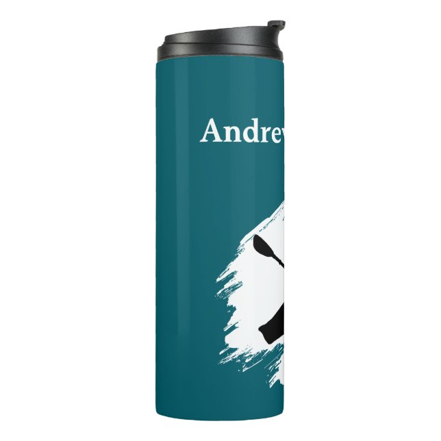 Bouteilles Isothermes Kayaking - with Kayaker silhouette - Personalize (Tourné sur la gauche)
