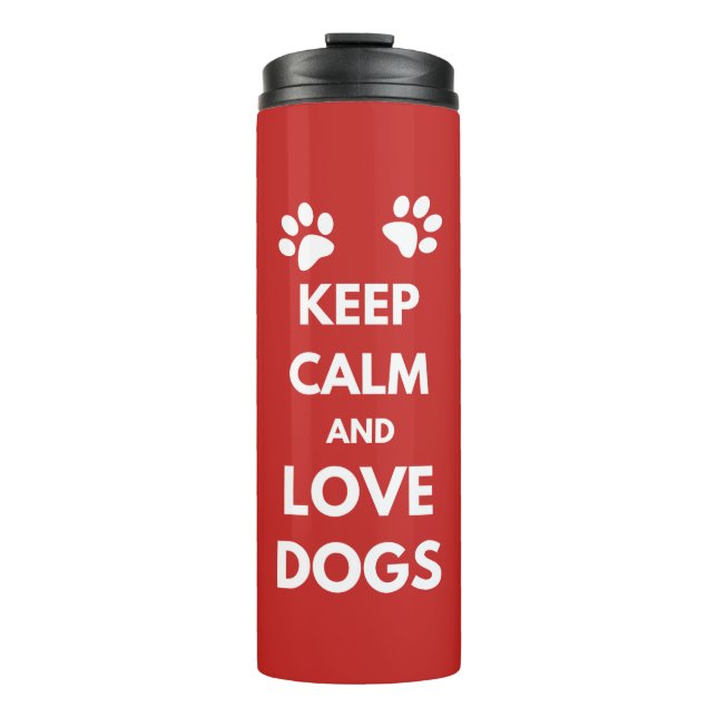 Bouteilles Isothermes Keep calm and love dogs (Devant)