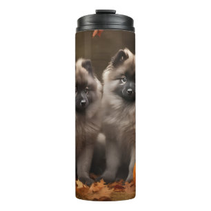Bouteilles Isothermes Keeshond Chiot Automne Citrouille délice