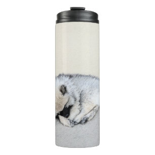Bouteilles Isothermes Keeshond Sleeping Puppy Peinture Chien Art origina