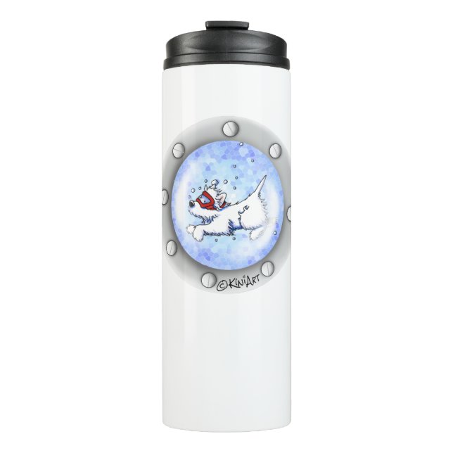 Bouteilles Isothermes KiniArt Diving Westie Porthole (Devant)