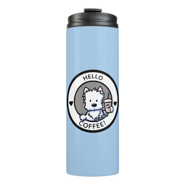 Bouteilles Isothermes KiniArt Westie Coffee Lover Thermal Tumbler (Devant)
