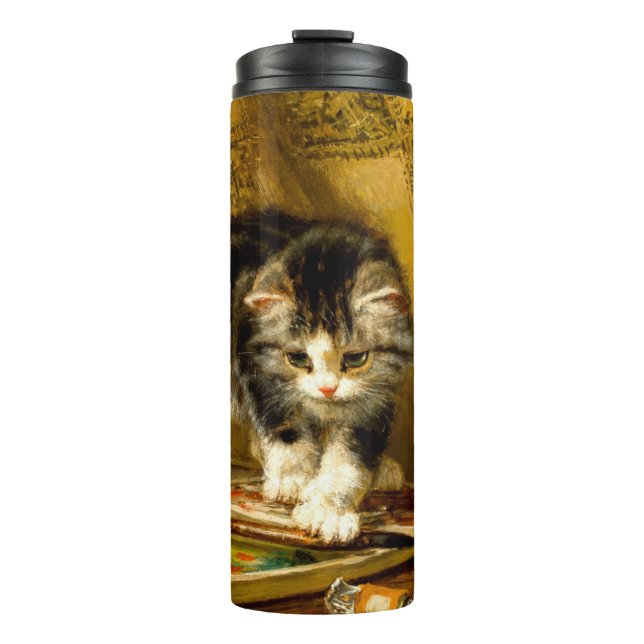 Bouteilles Isothermes Kitten avec peinture et brosses (Devant)
