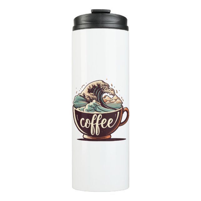 Bouteilles Isothermes La Grande Vague De Café (Devant)