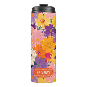 Bouteilles Isothermes La pauvreté encombrée les fleurs florales modernes