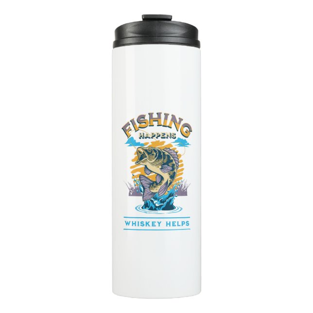 Bouteilles Isothermes La pêche arrive. Le whisky aide! (Devant)