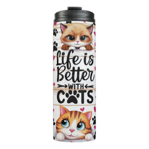 Bouteilles Isothermes La Vie Amusante Est Meilleure Avec Les Chats