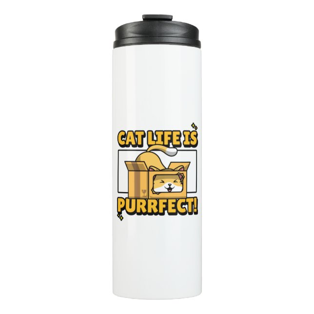 Bouteilles Isothermes La vie de chat est parfaite (Devant)
