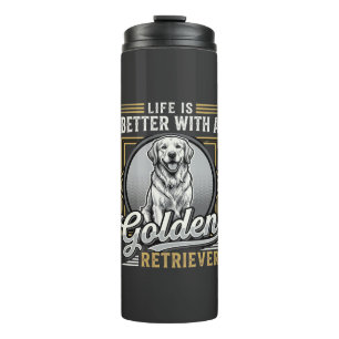 Bouteilles Isothermes La vie de Golden Retriever est meilleure Chien