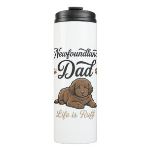 Bouteilles Isothermes La vie de papa Terre-Neuve est rude Vintage T-shir