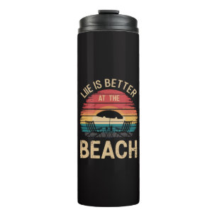 Bouteilles Isothermes La vie est meilleure à la plage, ambiance vacances