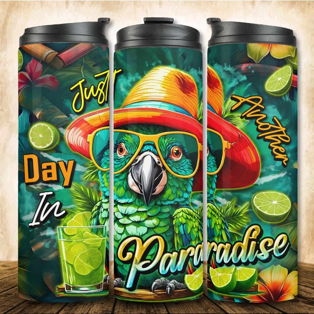 Bouteilles Isothermes La vie est meilleure à la plage Margarita Parrot (Créateur téléchargé)