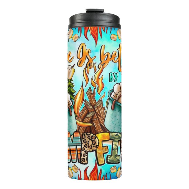 Bouteilles Isothermes La vie est meilleure au feu de camp (Devant)