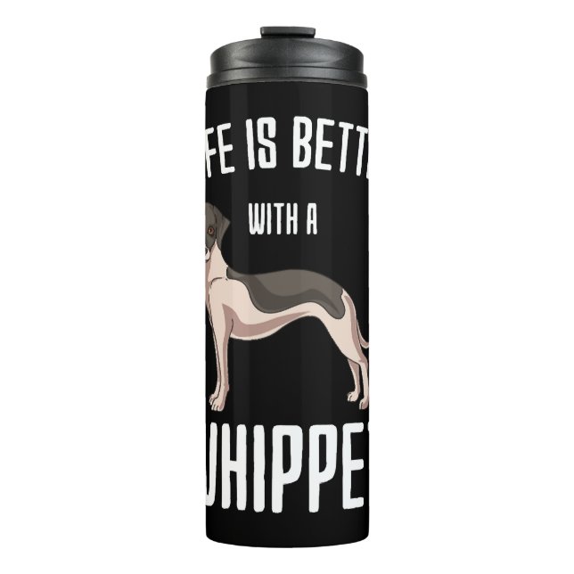 Bouteilles Isothermes La Vie Est Meilleure Avec Un Whippet (Devant)