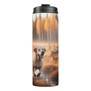 Bouteilles Isothermes Labrador/chien en automne chasse au canard
