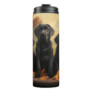 Bouteilles Isothermes Labrador Chiot Automne Citrouille de plaisir