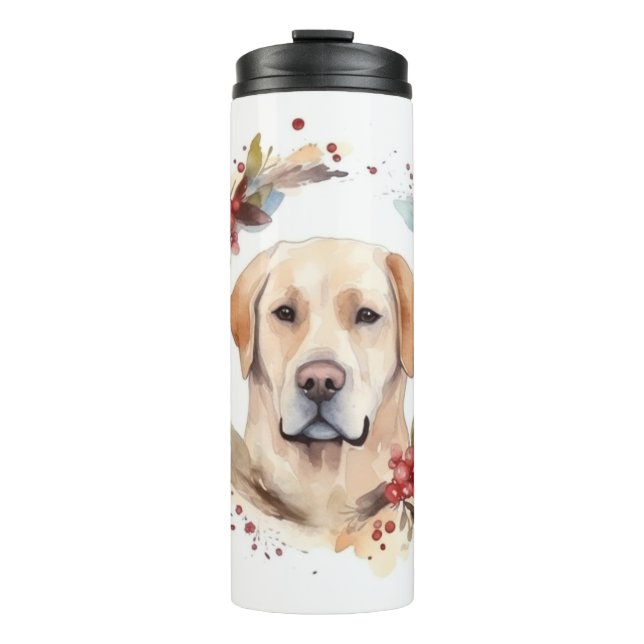 Bouteilles Isothermes Labrador Christmas Wreath Festive Pup (Devant)