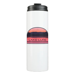 Bouteilles Isothermes Lac Lure Caroline du Nord Lever de soleil rouge