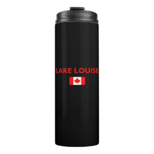 Bouteilles Isothermes Lake Louise Canada Drapeau canadien Couleur foncée