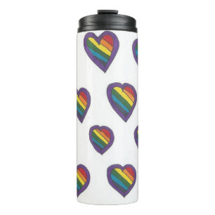 Bouteilles Isothermes L'amour est culbuteur de coeurs d'arc-en-ciel