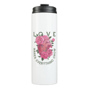 Bouteilles Isothermes L'amour fait tout grandir - Art Floral Romantique
