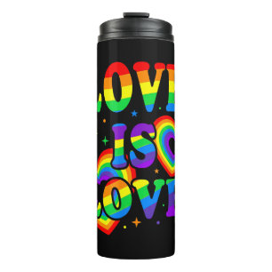 Bouteilles Isothermes L'amour LGBTQ est l'amour Fierté gay Drapeau arc-e