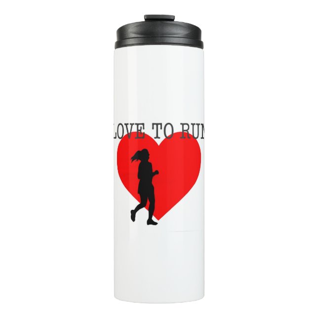 Bouteilles Isothermes L'amour pour courir la maman (Devant)