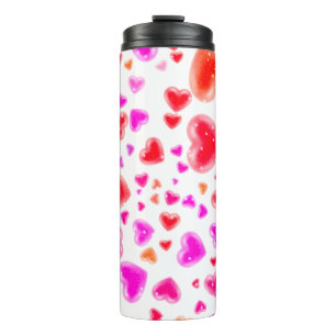 Bouteilles Isothermes L'amour, tant de coeurs, Blanc