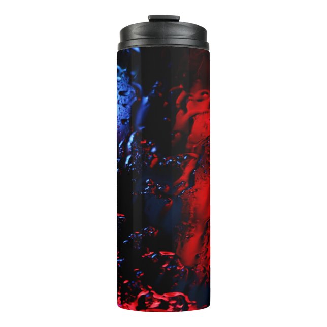 Bouteilles Isothermes Lampe LED rouge et bleue (Devant)